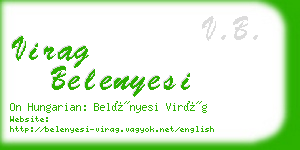 virag belenyesi business card